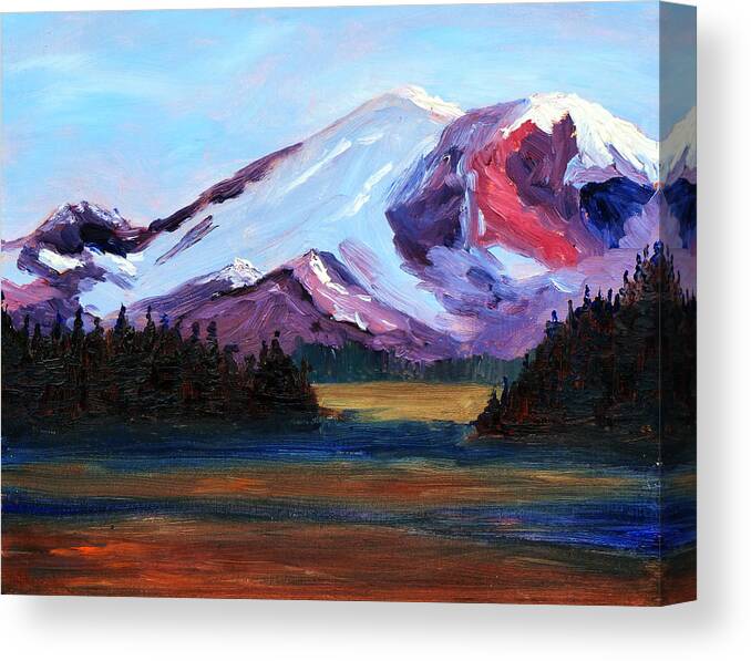 Mountain Canvas Print featuring the painting Cascade Light by Nancy Merkle
