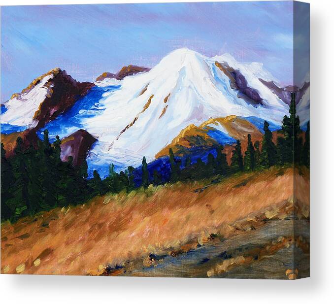 Mountain Canvas Print featuring the painting Cascade by Nancy Merkle