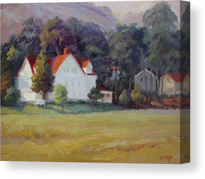 Landscape Canvas Print featuring the painting Cavallo Point by Carol Smith Myer