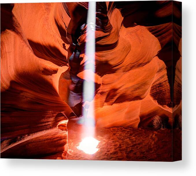 America Canvas Print featuring the photograph Cavern Lights by Gregory Ballos
