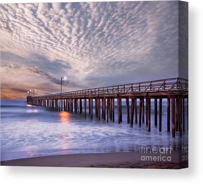 California Canvas Print featuring the photograph Cayucos Pier by Alice Cahill