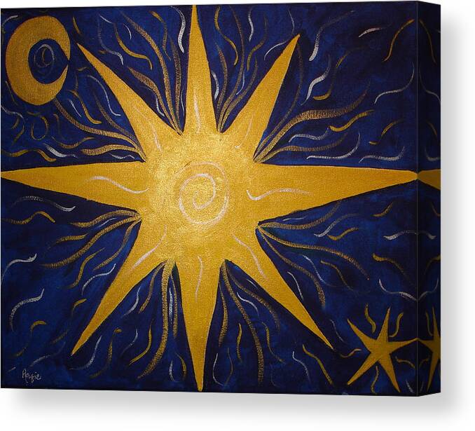 Celestial Canvas Print featuring the painting Celestial by Angie Butler