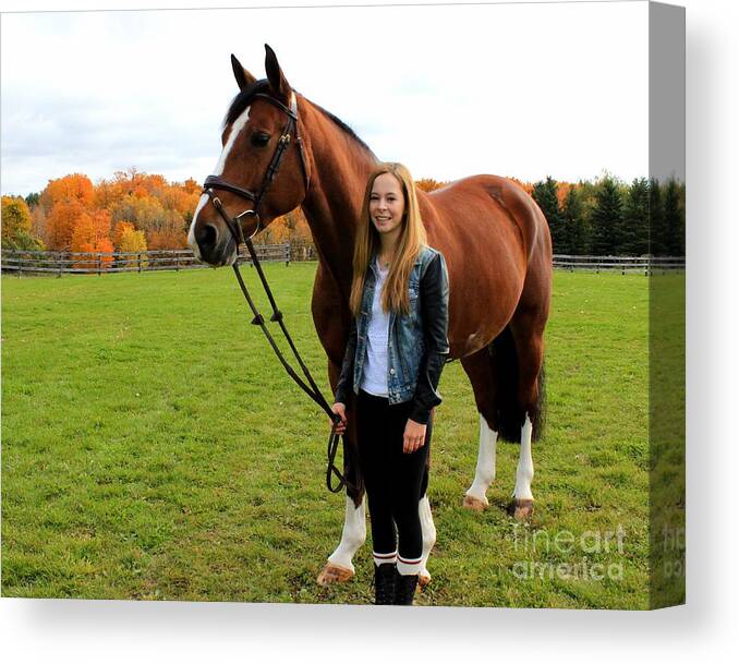  Canvas Print featuring the photograph Christine Bailey 21 by Life With Horses