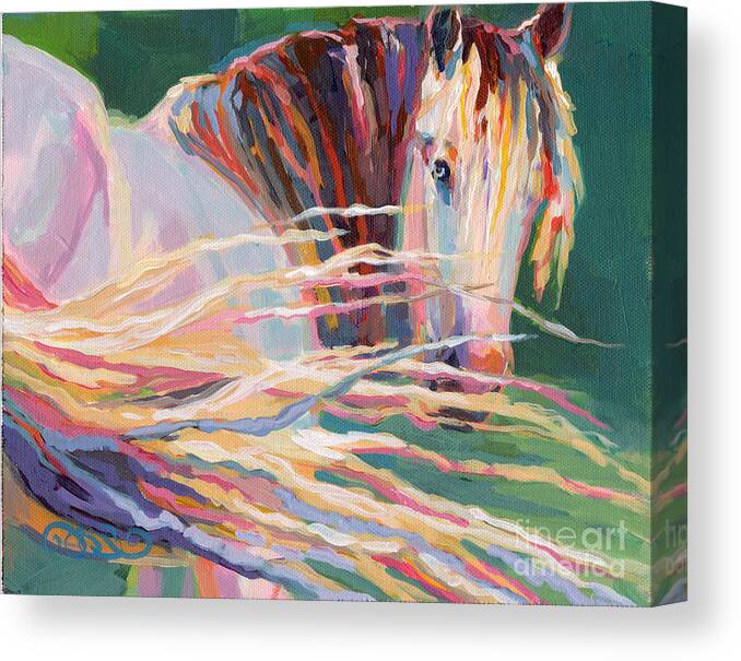 Gypsy Vanner Canvas Print featuring the painting Clarisse by Kimberly Santini