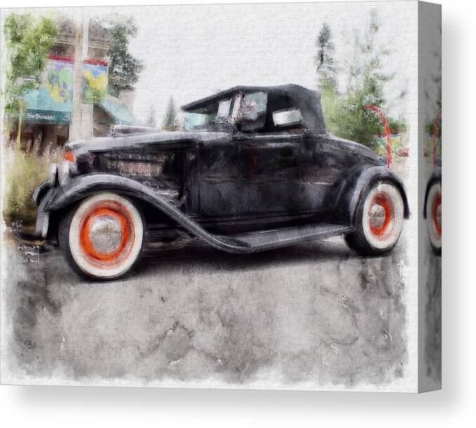 Automobile Canvas Print featuring the photograph Classic Hot Rod by David Brown