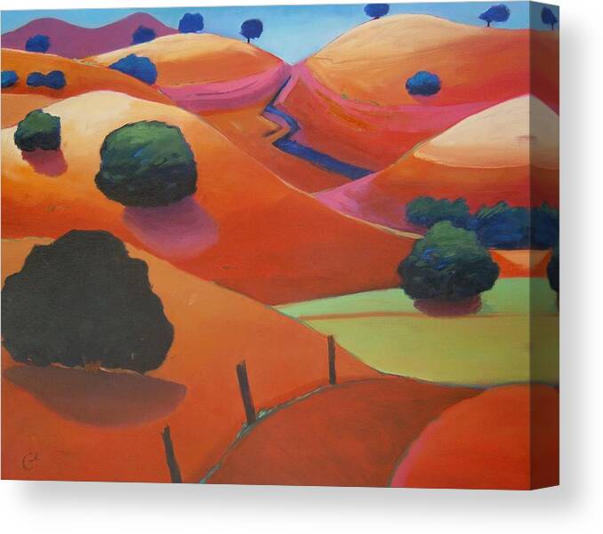 Hills Canvas Print featuring the painting Colorscape by Gary Coleman