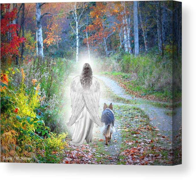 German Shepherd Canvas Print featuring the photograph Come Walk With Me by Sue Long