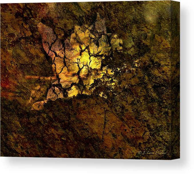 J Larry Walker Canvas Print featuring the digital art Crackled Abstract by J Larry Walker