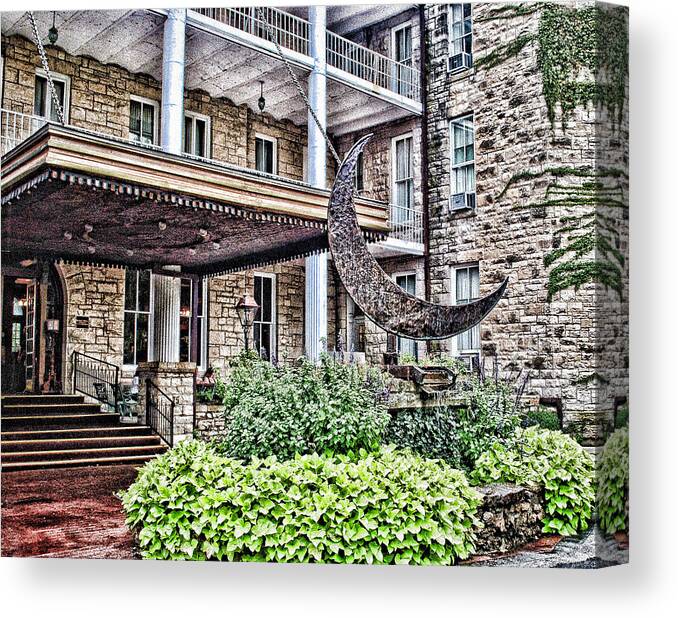 Crescent Canvas Print featuring the photograph Crescent Hotel by Kathy Williams-Walkup