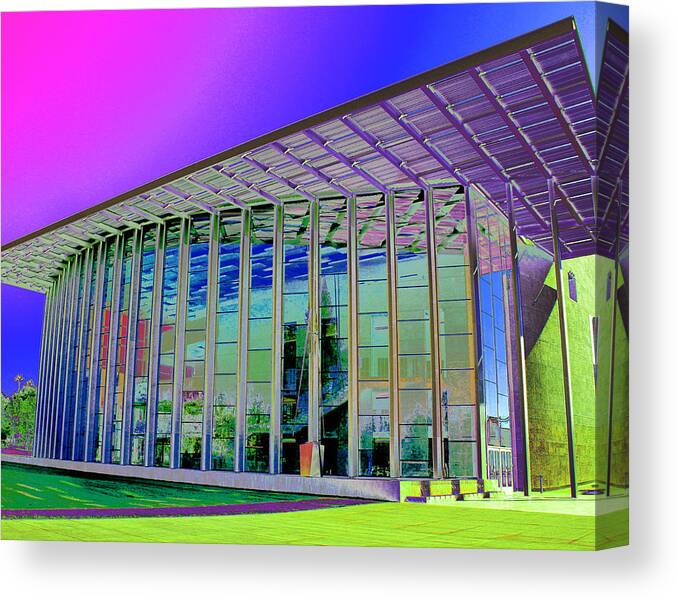 Architecture Canvas Print featuring the photograph CSUN Performing Arts Center by Karol Blumenthal