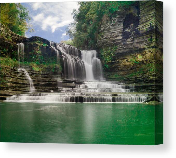 Waterfall Canvas Print featuring the photograph Cummins Falls by Joe Kopp