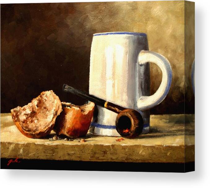 Still Life Canvas Print featuring the painting Daily Bread #3 by Jim Gola