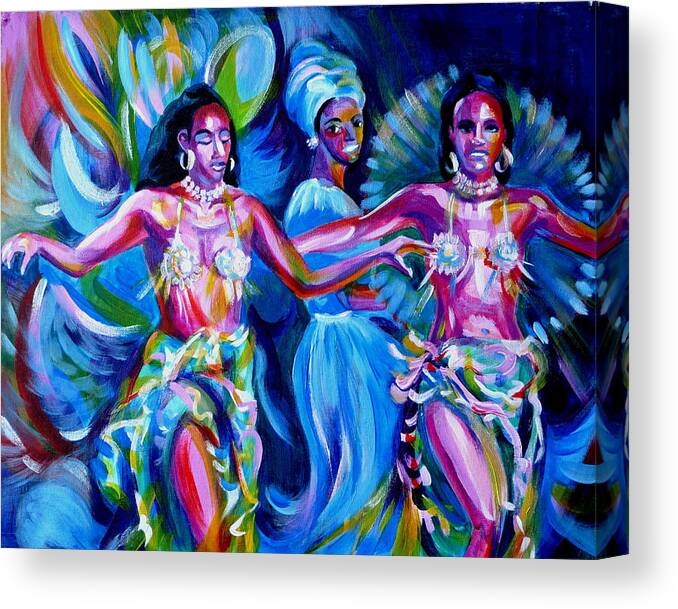 Music Canvas Print featuring the painting Dancing Panama by Anna Duyunova