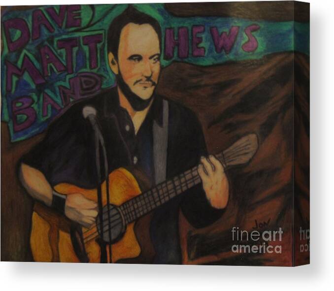 Musician Canvas Print featuring the drawing Dave Matthews by Jon Kittleson