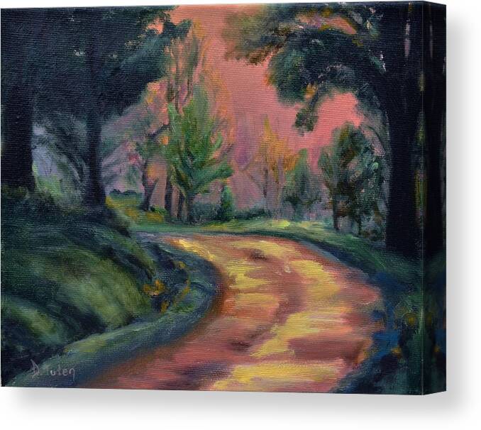 Dawn's Early Light Canvas Print featuring the painting Dawn's Early Light by Donna Tuten