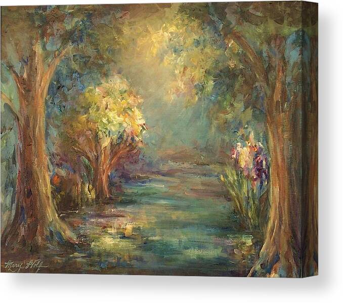 Landscape Canvas Print featuring the painting Daydream by Mary Wolf