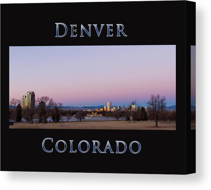 City Park Canvas Print featuring the photograph Denver Colorado Sunrise by Jerry Nettik