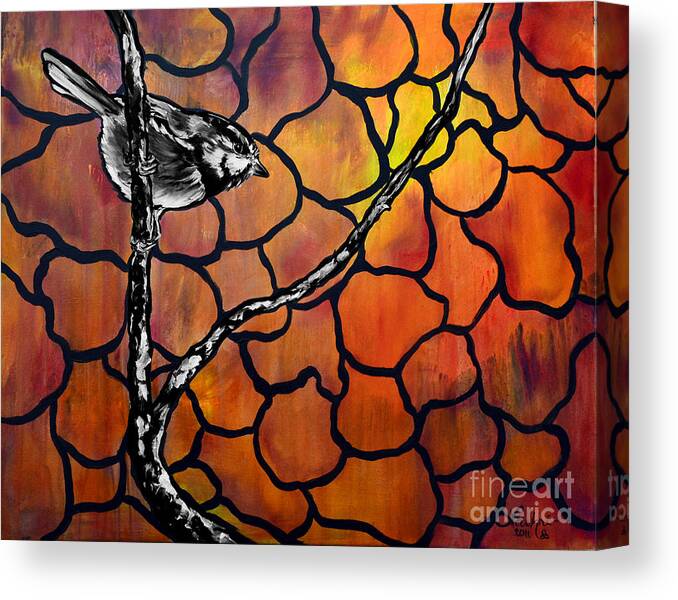 Orange Canvas Print featuring the painting Desaturate by Lachri