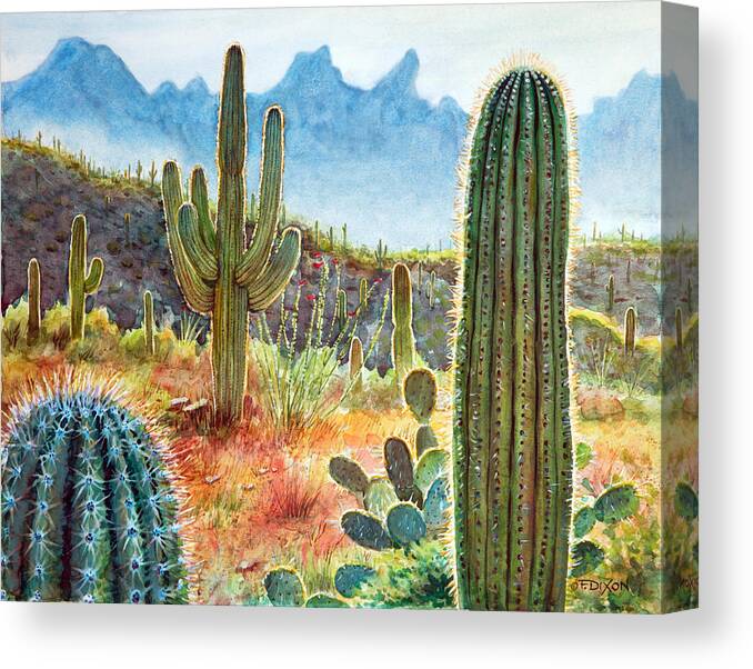 #faatoppicks Canvas Print featuring the painting Desert Beauty by Frank Robert Dixon