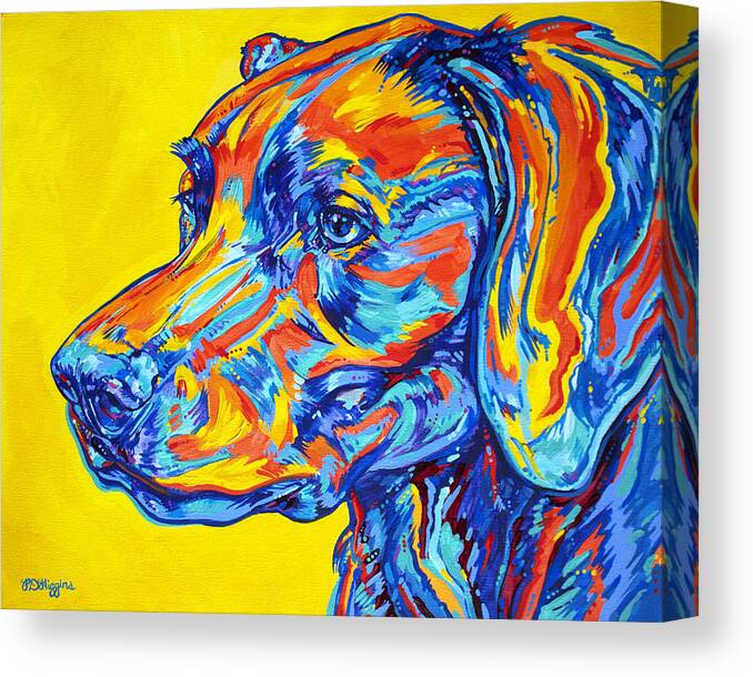 Dog Canvas Print featuring the painting Devoted Friend by Derrick Higgins
