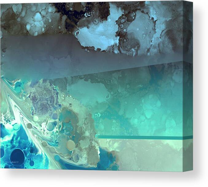 Abstract Fish In Water Canvas Print featuring the photograph Diving Deep by Steve Godleski