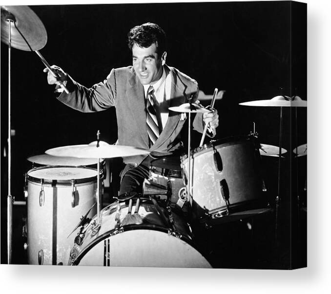 1947 Canvas Print featuring the photograph Drummer Gene Krupa by Underwood Archives