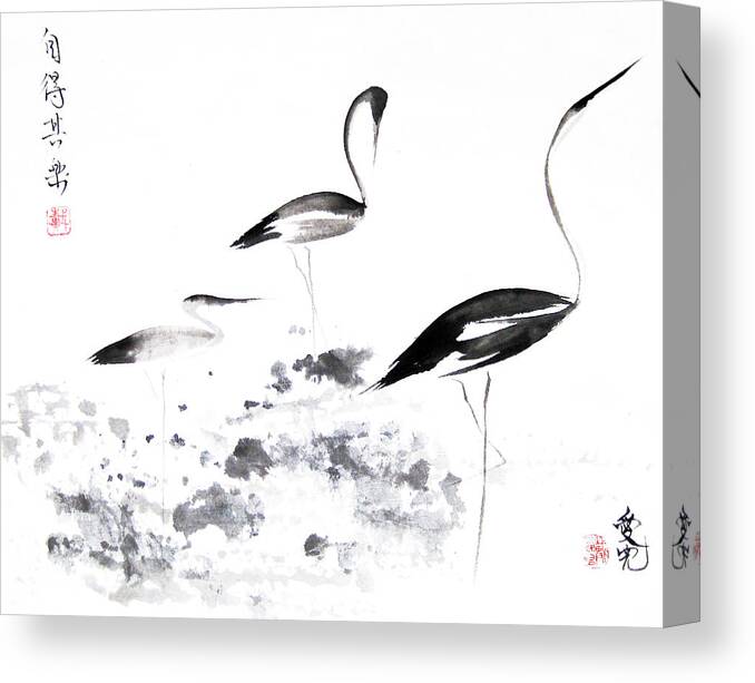 Tai Oi Yee Canvas Print featuring the painting Each Finds Joy In His Own Way by Oiyee At Oystudio