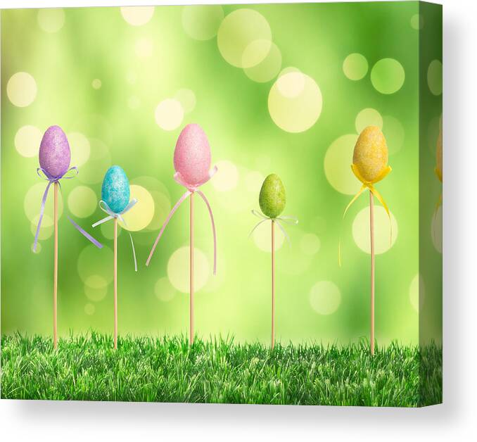 Easter Eggs Canvas Print featuring the photograph Easter Eggs by Amanda Elwell