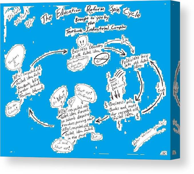 Education Canvas Print featuring the photograph Education Reform Spin Cycle by David S Reynolds