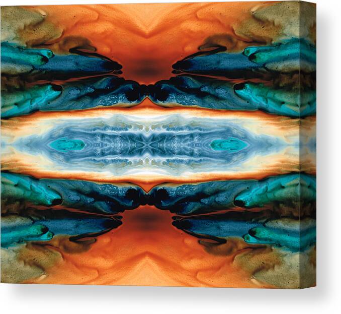 Abstract Canvas Print featuring the painting Enigma - Conscious Art By Sharon Cummings by Sharon Cummings