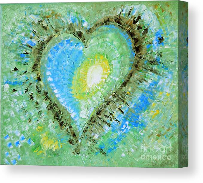 Abstract Canvas Print featuring the painting Eternal Love by Belinda Capol