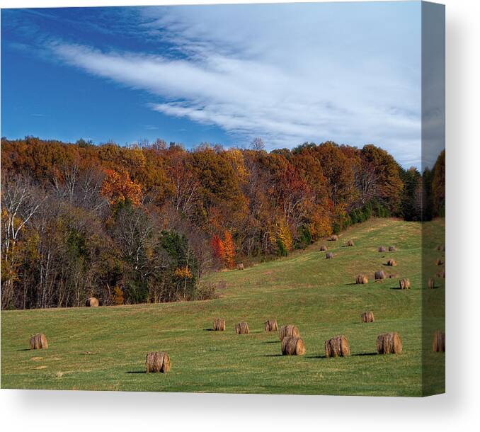 Fall On The Farm Canvas Print featuring the photograph Fall on the Farm by Jemmy Archer