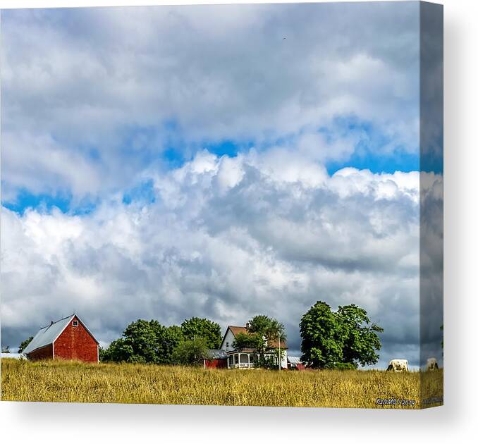 2014 Canvas Print featuring the photograph Farm in Cape Breton by Ken Morris