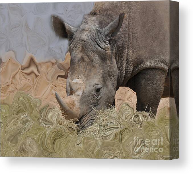 Faux Rhino Canvas Print featuring the photograph Faux Rhino by Josephine Cohn