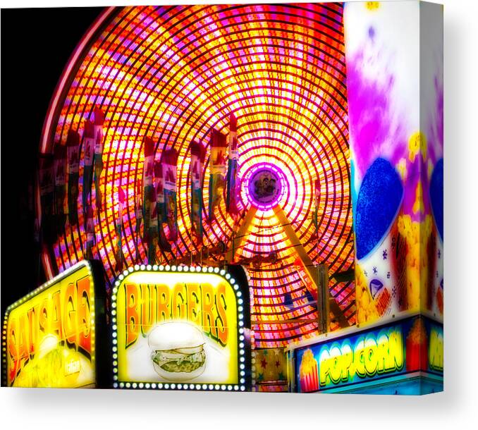 Carnival Canvas Print featuring the photograph Ferris Wheels And Sausages by Mark Andrew Thomas