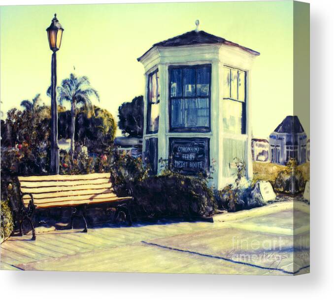 Ferry Booth Canvas Print featuring the photograph Ferry Landing Afternoon by Glenn McNary