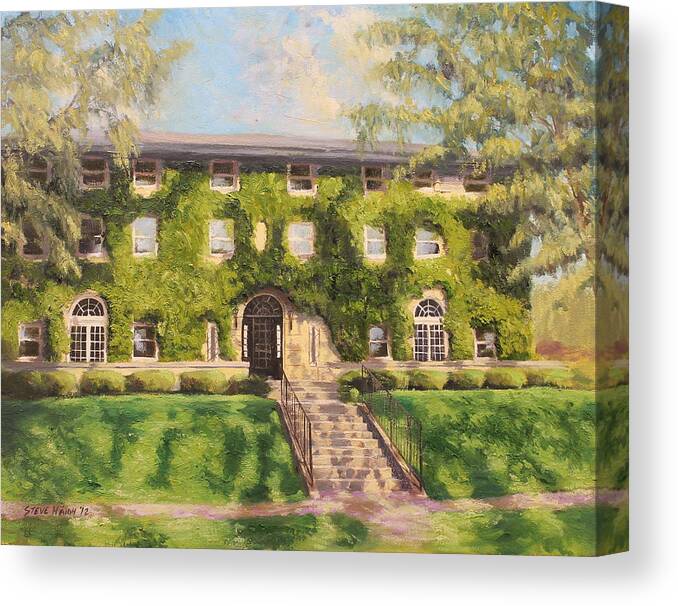 Fiji Canvas Print featuring the painting Fiji Fraternity House Purdue by Steve Haigh