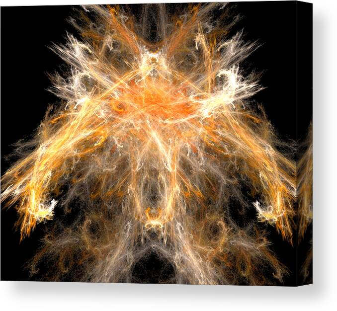 Fire Canvas Print featuring the digital art Fire Creature by R Thomas Brass