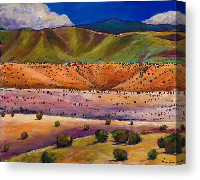 New Mexico Canvas Print featuring the painting Foothill Approach by Johnathan Harris