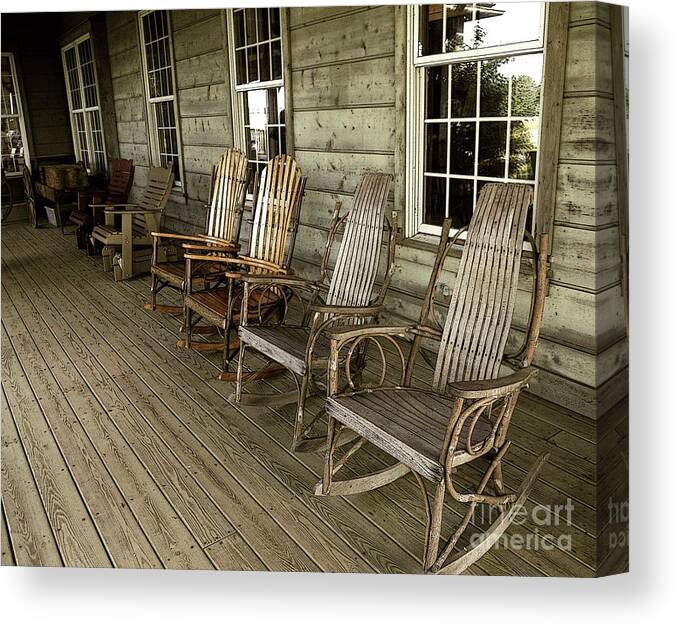 Front Porch Canvas Print featuring the photograph Front Porch by Desiree Paquette