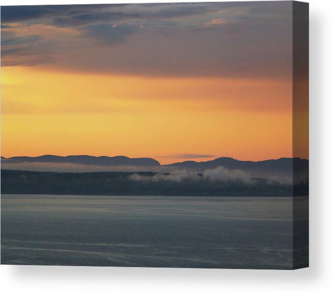 Sunset Canvas Print featuring the photograph Gaspe' Sunset by Carl Sheffer
