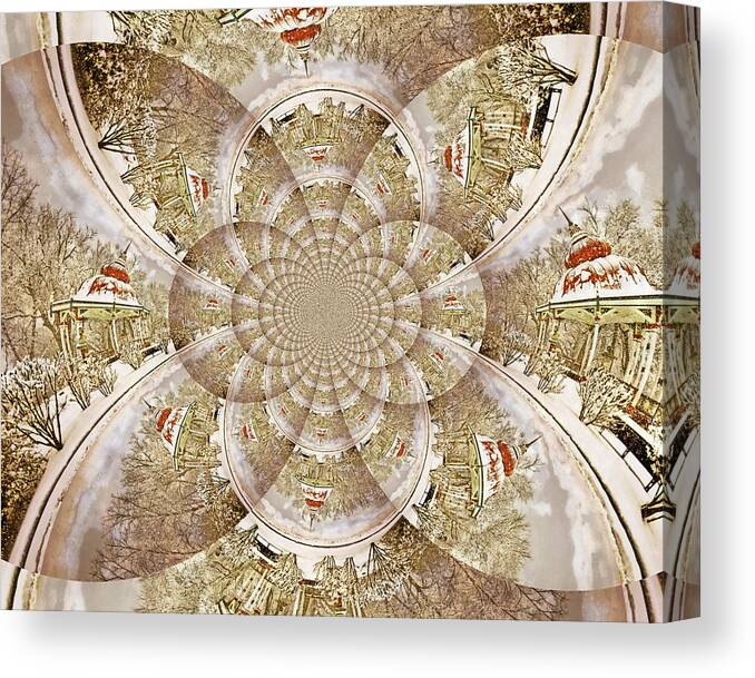 Abstract Art Canvas Print featuring the photograph Gazebo by Marty Koch