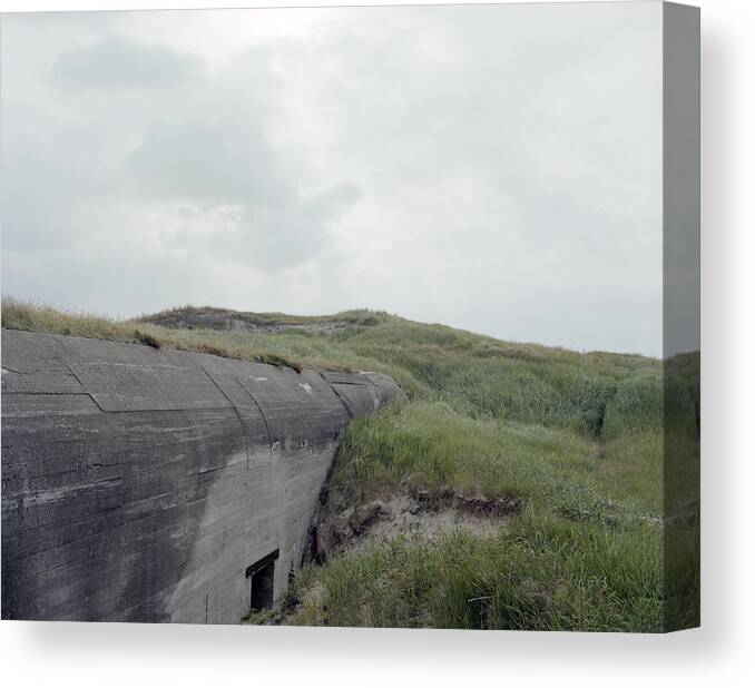 Denmark Canvas Print featuring the photograph German Atlantic Wall Bunker by Jan W Faul