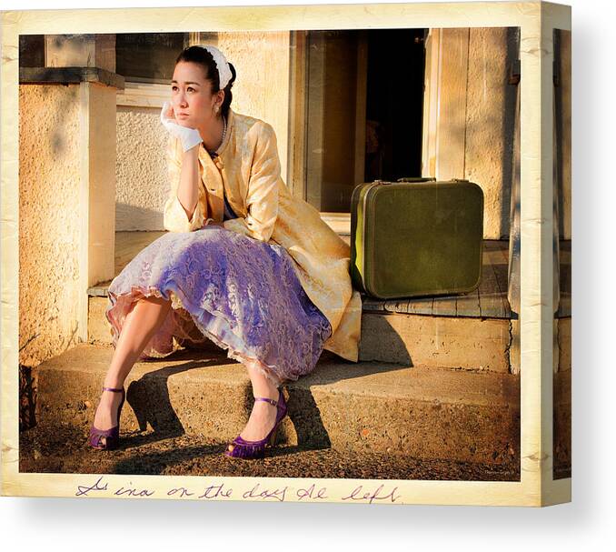 Memories Canvas Print featuring the photograph Gina On The Day Al Left by Theresa Tahara