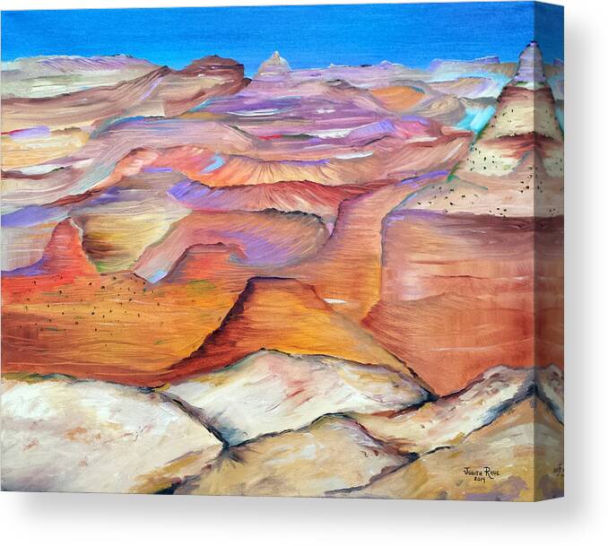Grand Canyon Canvas Print featuring the painting Grand Canyon by Judith Rhue