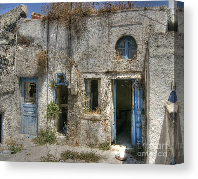 Old Canvas Print featuring the photograph Greece Before The Tourists by David Birchall
