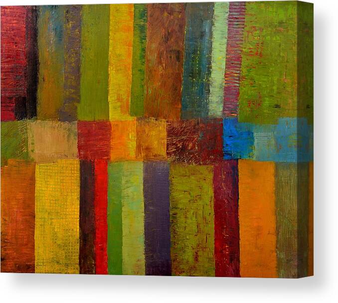 Abstract Canvas Print featuring the painting Green Eggs and Ham by Michelle Calkins