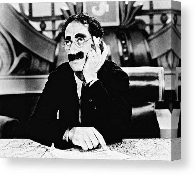 Groucho Marx Canvas Print featuring the photograph Groucho Marx by Silver Screen