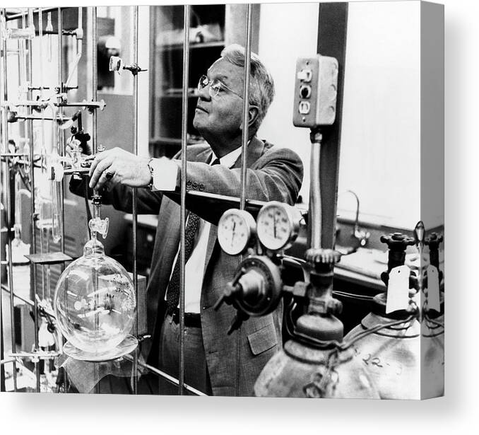 Harold Urey Canvas Print featuring the photograph Harold Urey by Us Department Of Energy