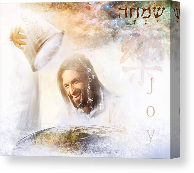 Jen Page Art Canvas Print featuring the painting His Joy by Jennifer Page